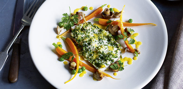 Baked John Dory With Eschalots And Braised Baby Veg Recipe